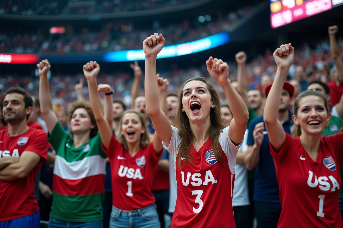 Fans de basketball internationaux réagissant à la défaite des USA