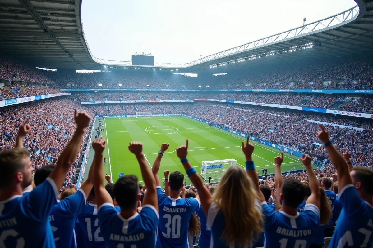 Supporters italiens en liesse dans un stade de Serie A lors d'un match de championnat
